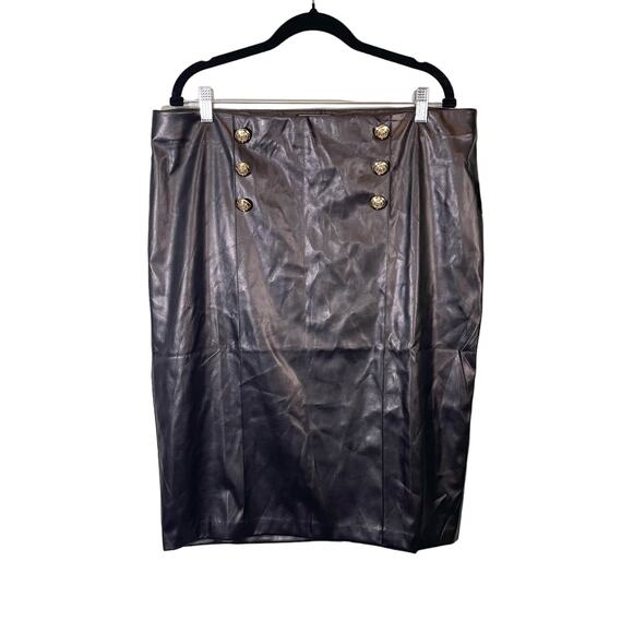 NYCC Dresses & Skirts - NYCC Vegan Leather Pencil Skirt women’s Nwt Size XL